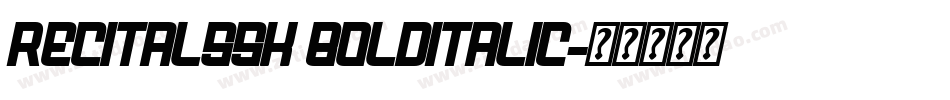 RecitalSSK BoldItalic字体转换